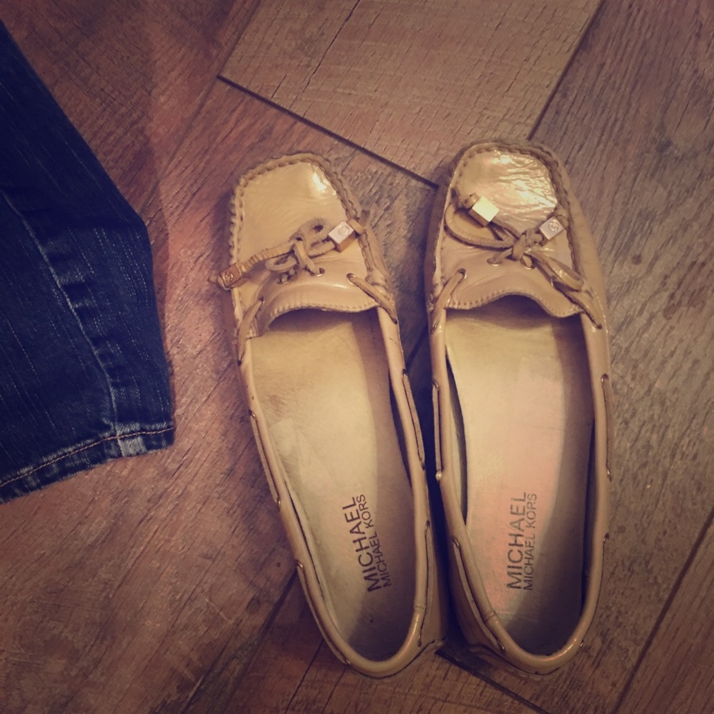 MK nude loafers